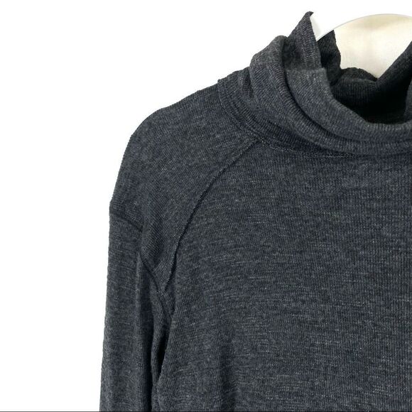 Free People Stone Cold Split Back Turtleneck Gray - Picture 8 of 16